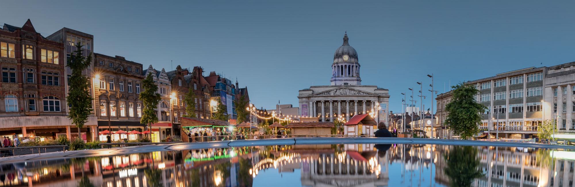 Nottingham old market square, city of Cobac Security headquarters